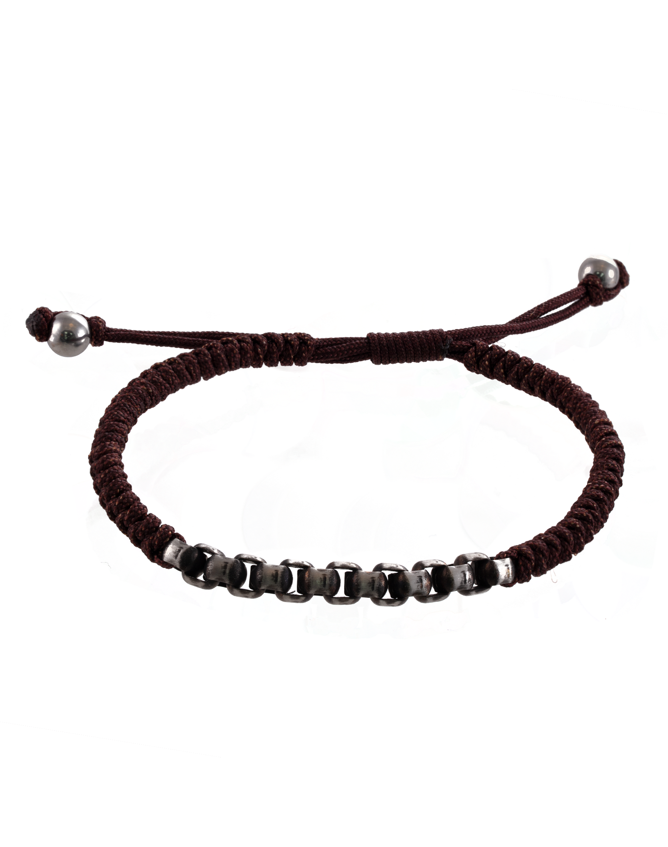 Adjustable Chain Link Bracelet | Brown