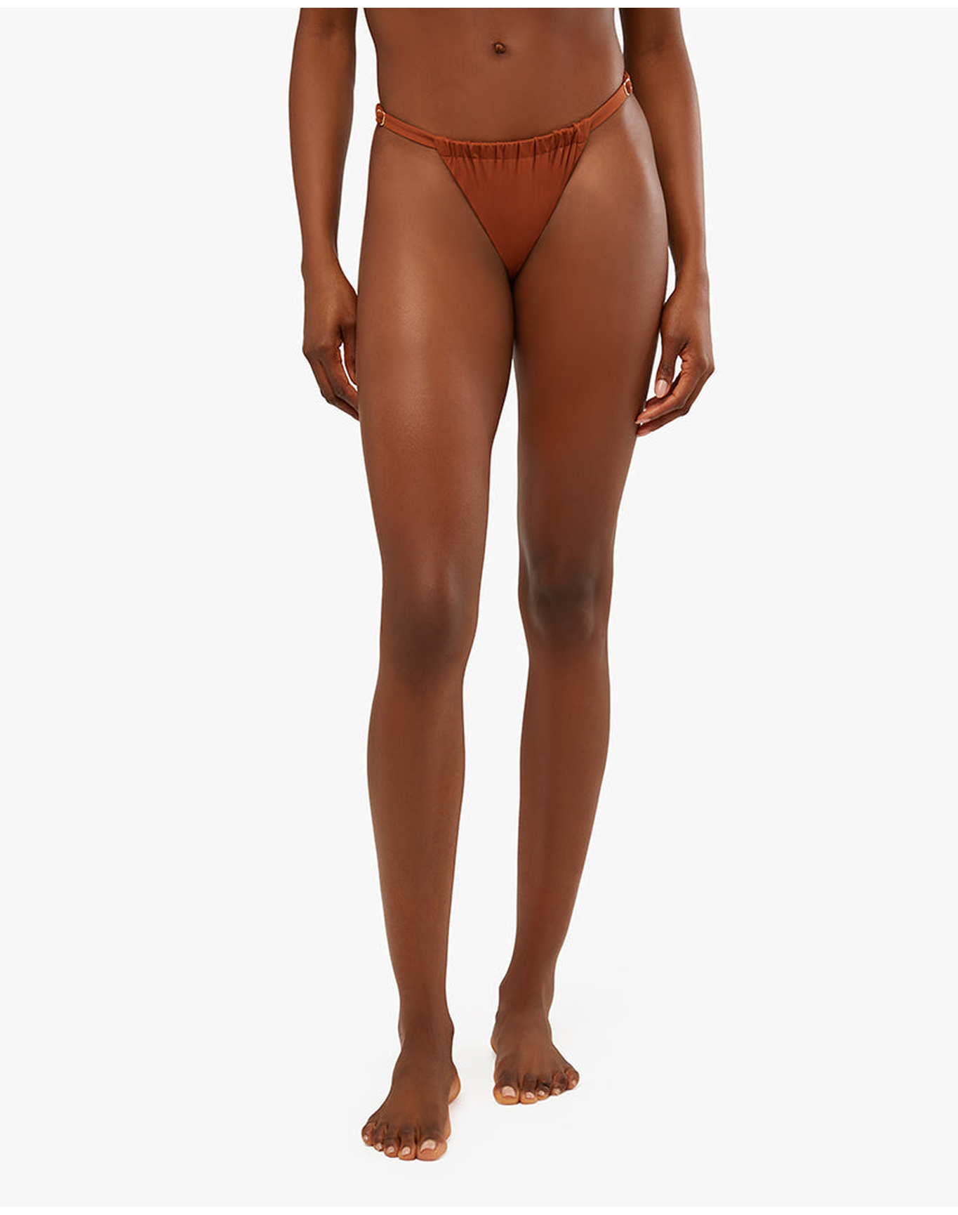 Adjustable Ruched Bikini Bottom | Espresso