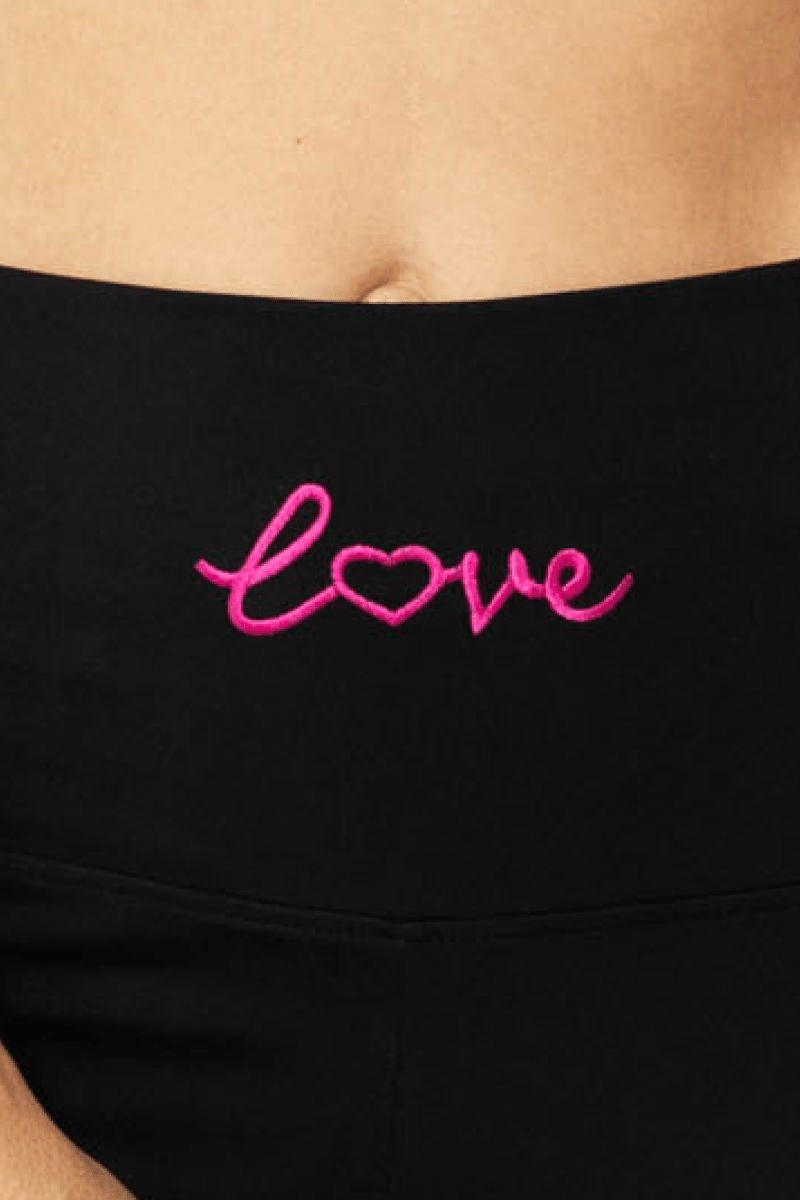 Adore Yourself High - Waisted Premium Legging - Black/HotPink - Self - Adore