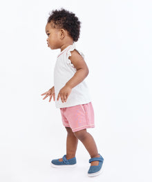 Girls | Adrian Baby Shirt | White/Pink