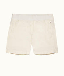 Afador Classic Fit Mix Texture Sweat Shorts | White Sand