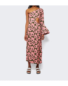 Agua by Agua Bendita | Women | Cadillo Midi Dress | Pink