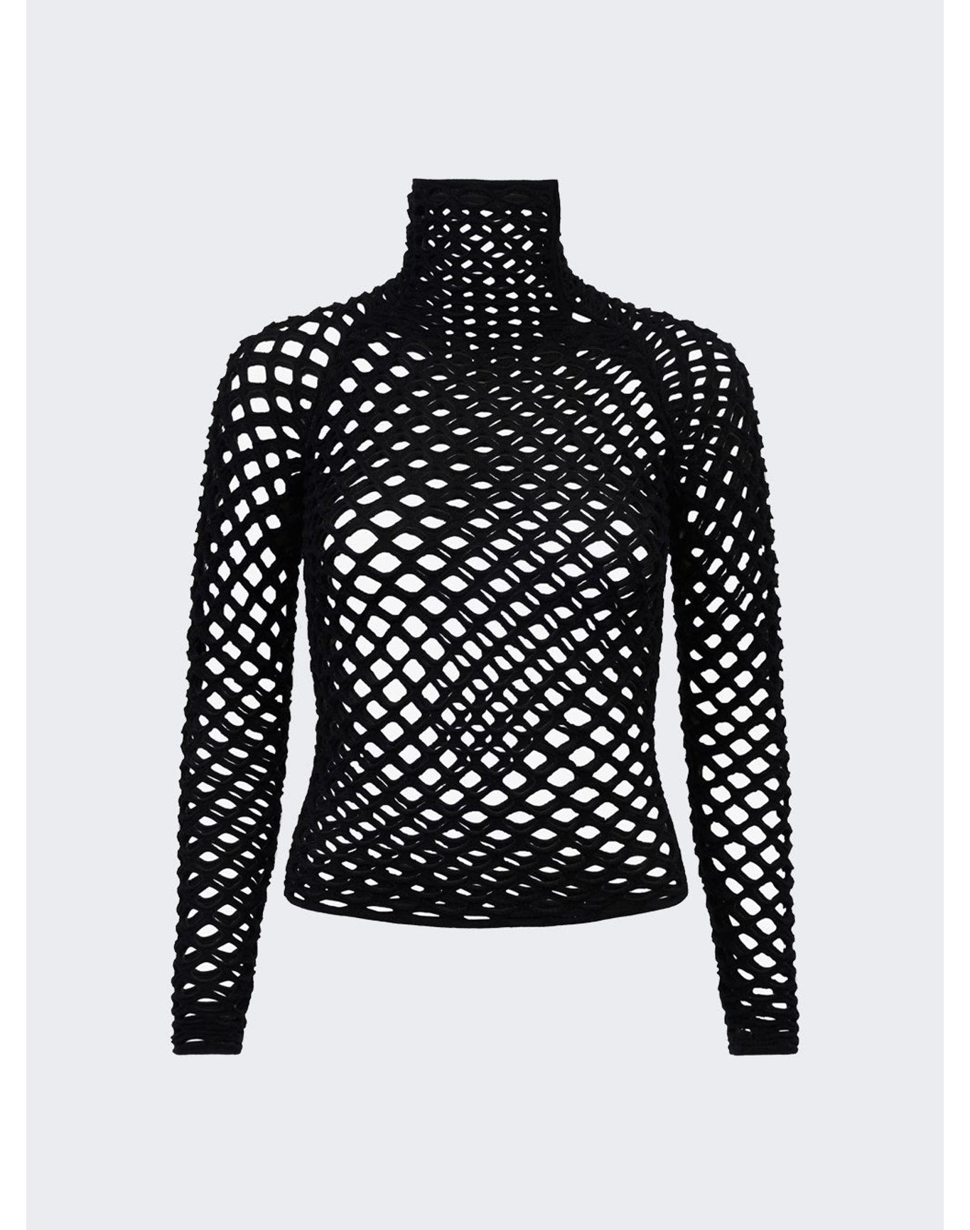 Alaïa | Women | Cage High Neck Knitted Top | Black