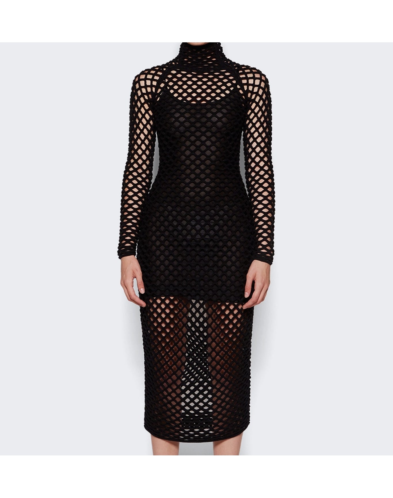 Alaïa | Women | Cage Knit Tube Dress | Black
