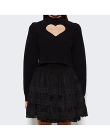 Alaïa | Women | Knit Heart Jumper | Black