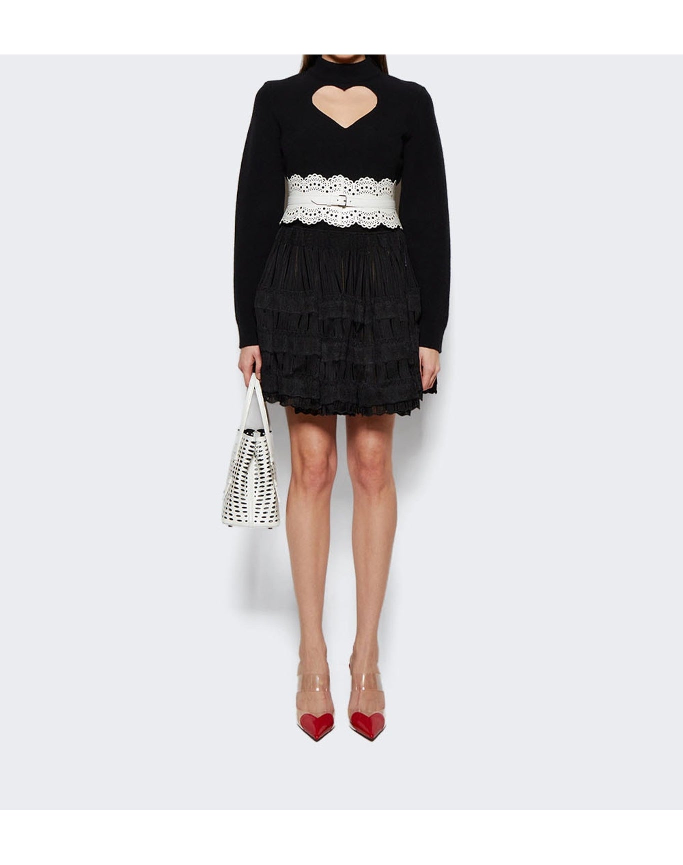 Alaïa | Women | Knit Heart Jumper | Black