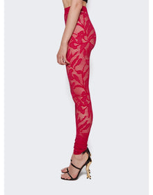 Alaïa | Women | Lace Leggings | Fuchsia