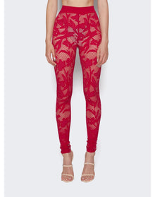 Alaïa | Women | Lace Leggings | Fuchsia