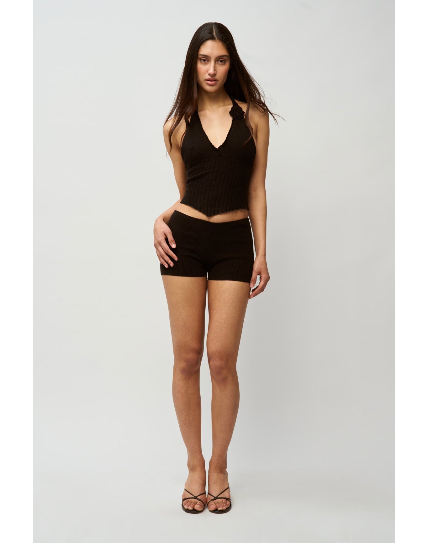 Alacant Knit Halter Top | Black