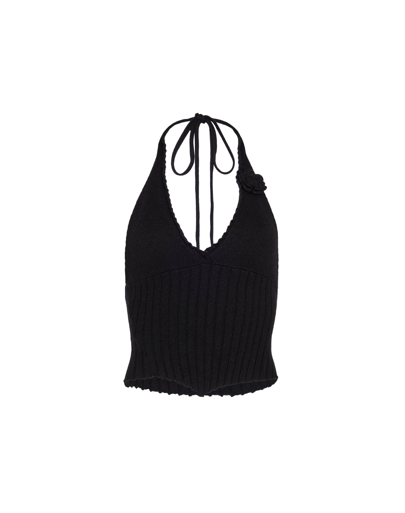 Alacant Knit Halter Top | Black