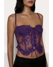 Aleia Ruffle Corset | Amethyst