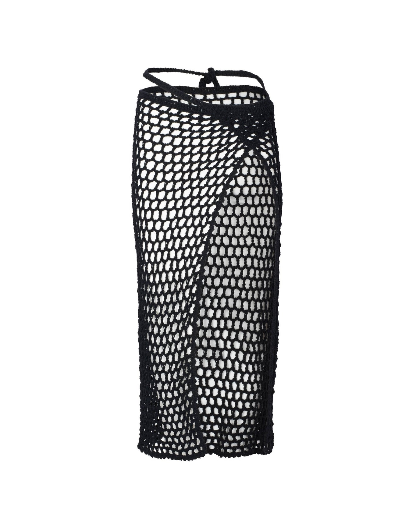 Alessia Long Crochet Skirt | Black