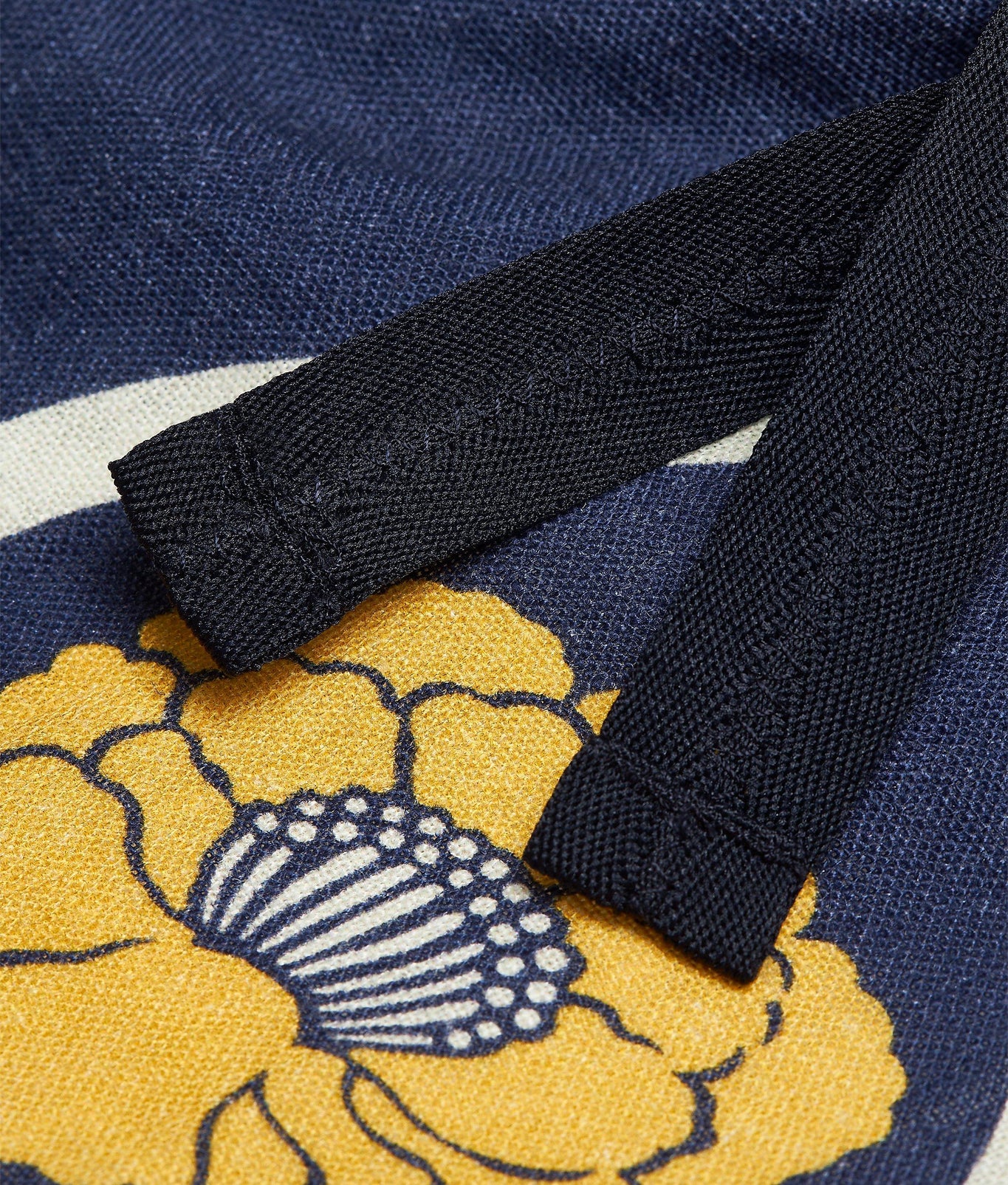 Alex Whitsun Print Linen Relaxed Fit Trousers | Midnight Navy