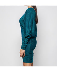 Alexandre Vauthier | Women | Draped Lurex Mini Dress | Green