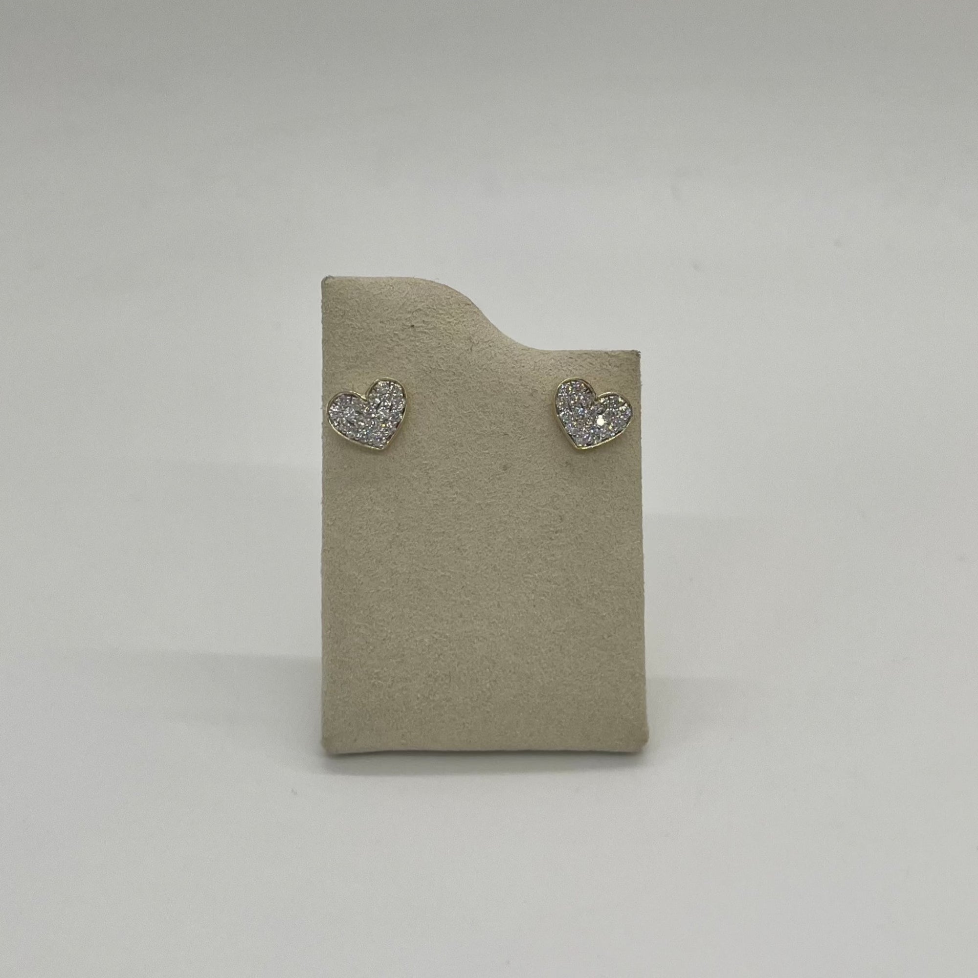 All My Love Heart Diamond Studs | 10K Yellow Gold