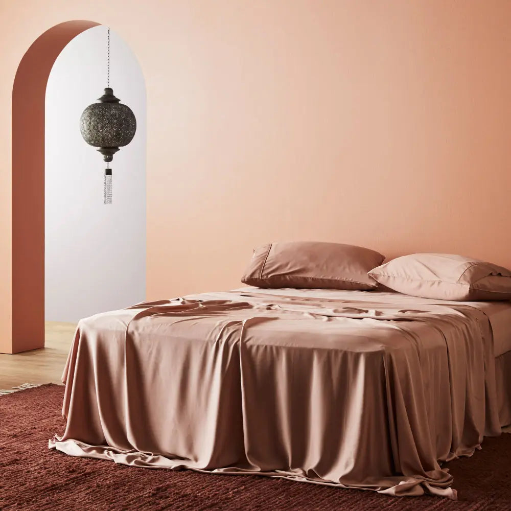 Airy CleanBamboo Sateen+ Duvet Cover | Full Queen | Almond