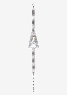 Rhinestone Alphabet Letter Bracelet - Retrofete