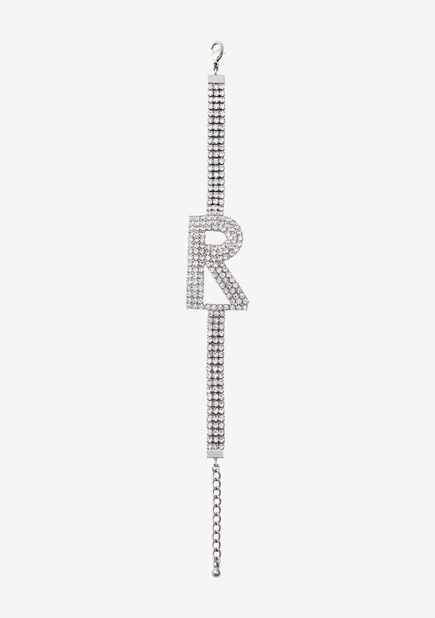 Rhinestone Alphabet Letter Bracelet - Retrofete