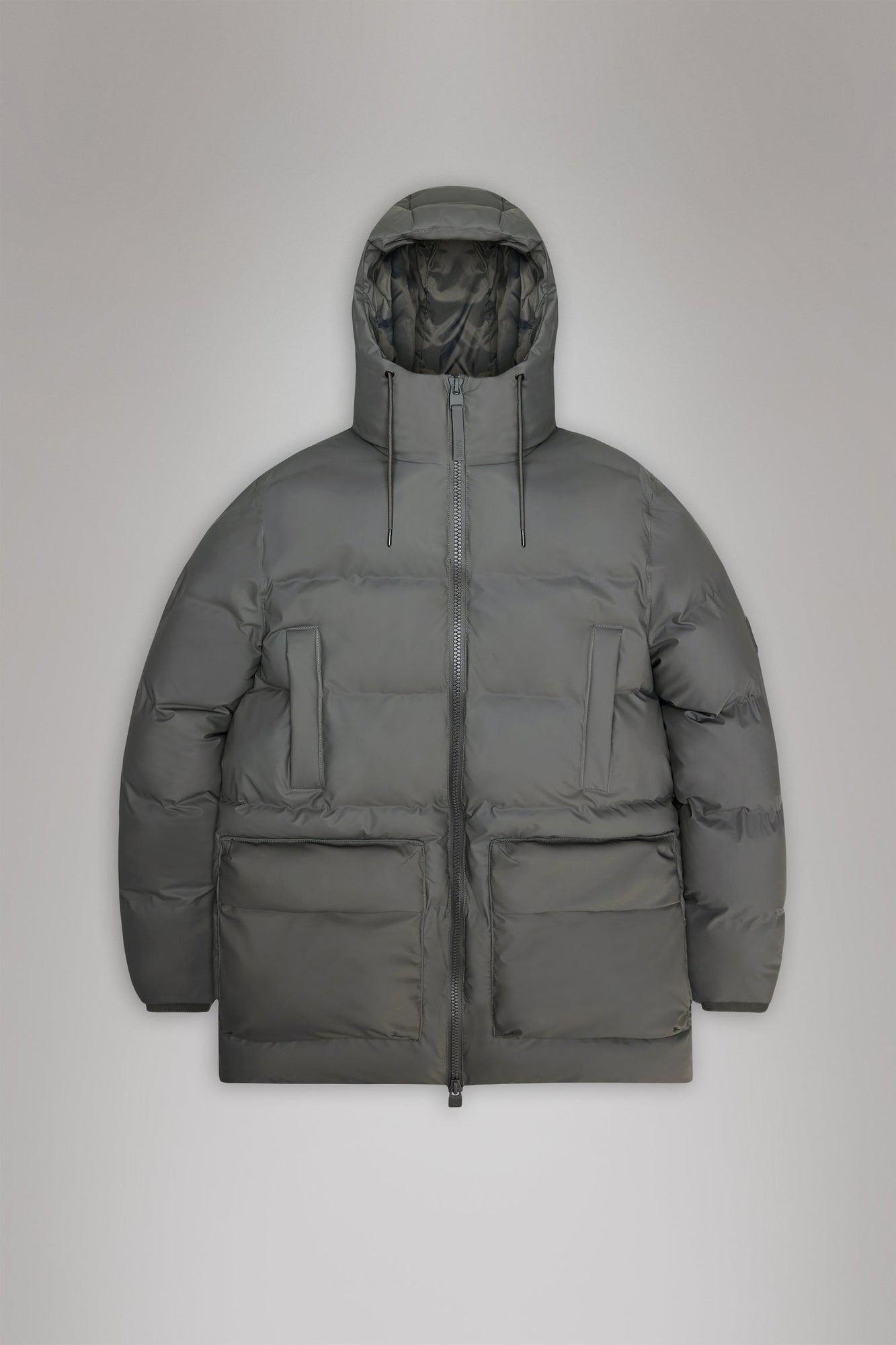 Alta Long Puffer Cargo Jacket | Grey