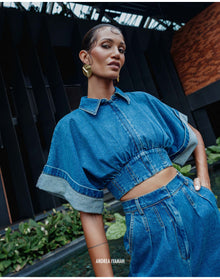Alu Crop Top | Denim