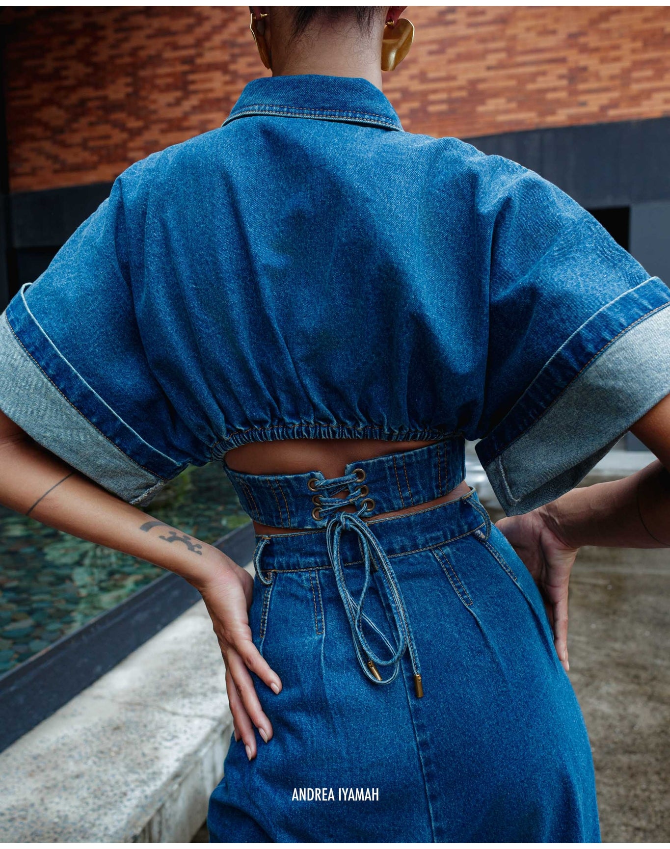 Alu Crop Top | Denim