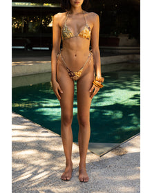 Aluna Swim Top | Gold
