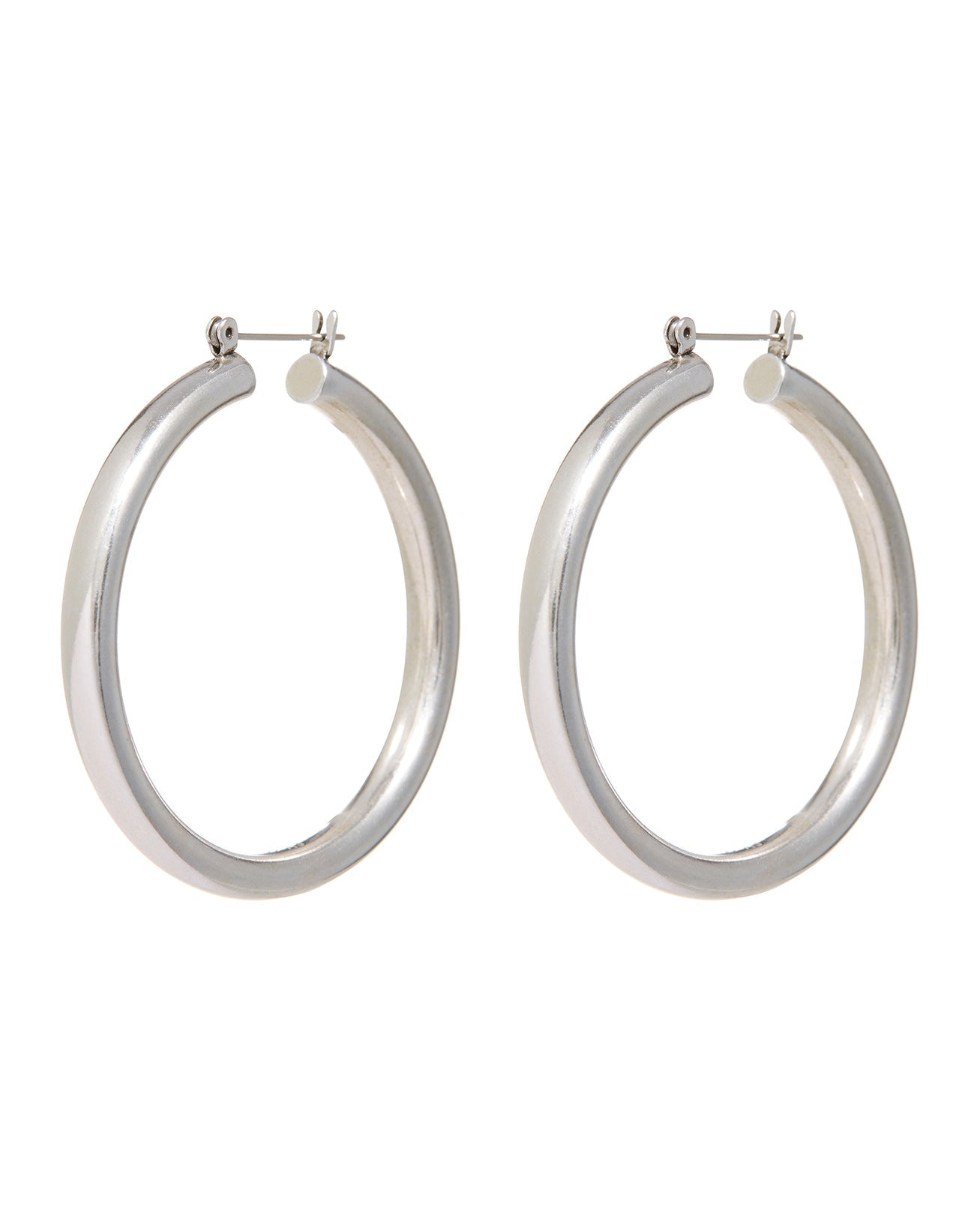 Amalfi Tube Hoops - Silver | Plated Silver