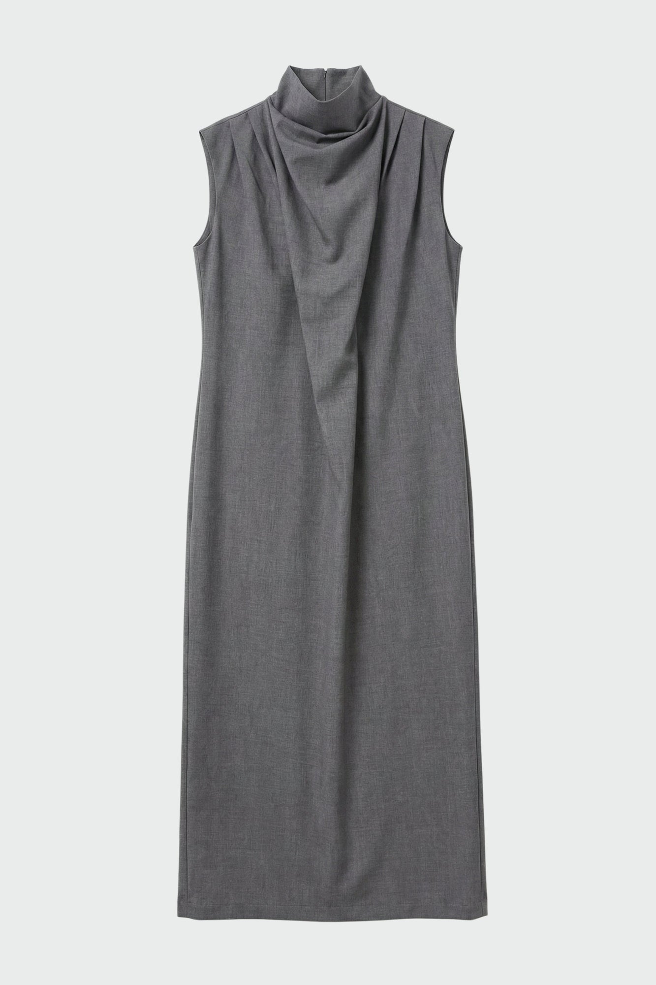 Mali | Amara Gathered-Neck Drape Dress in Size Small - Flat