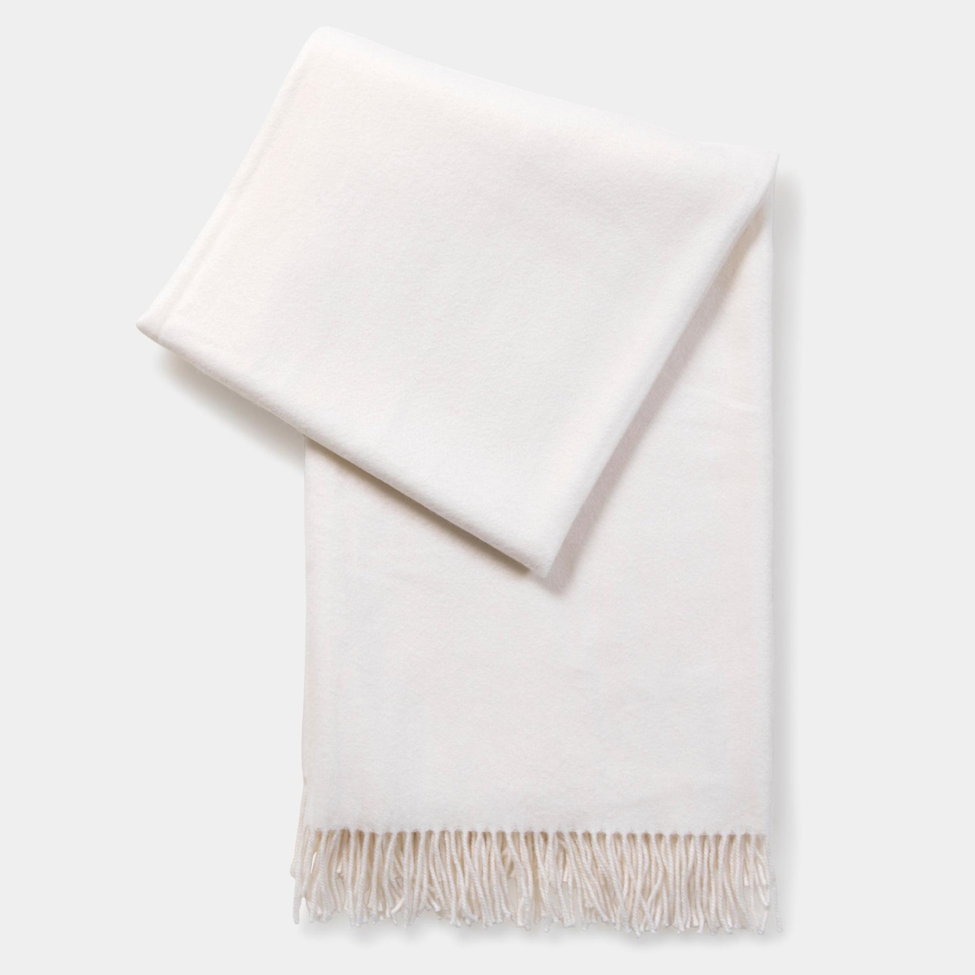 Amicale Cashmere Cashmere Throw Ivory