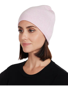 Amicale Cashmere | Women | Cashmere Beanie With Heatset Stones | Light Pink