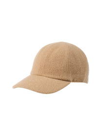 Amicale Cashmere | Women | Cashmere Blend Knit Baseball Cap | Camel