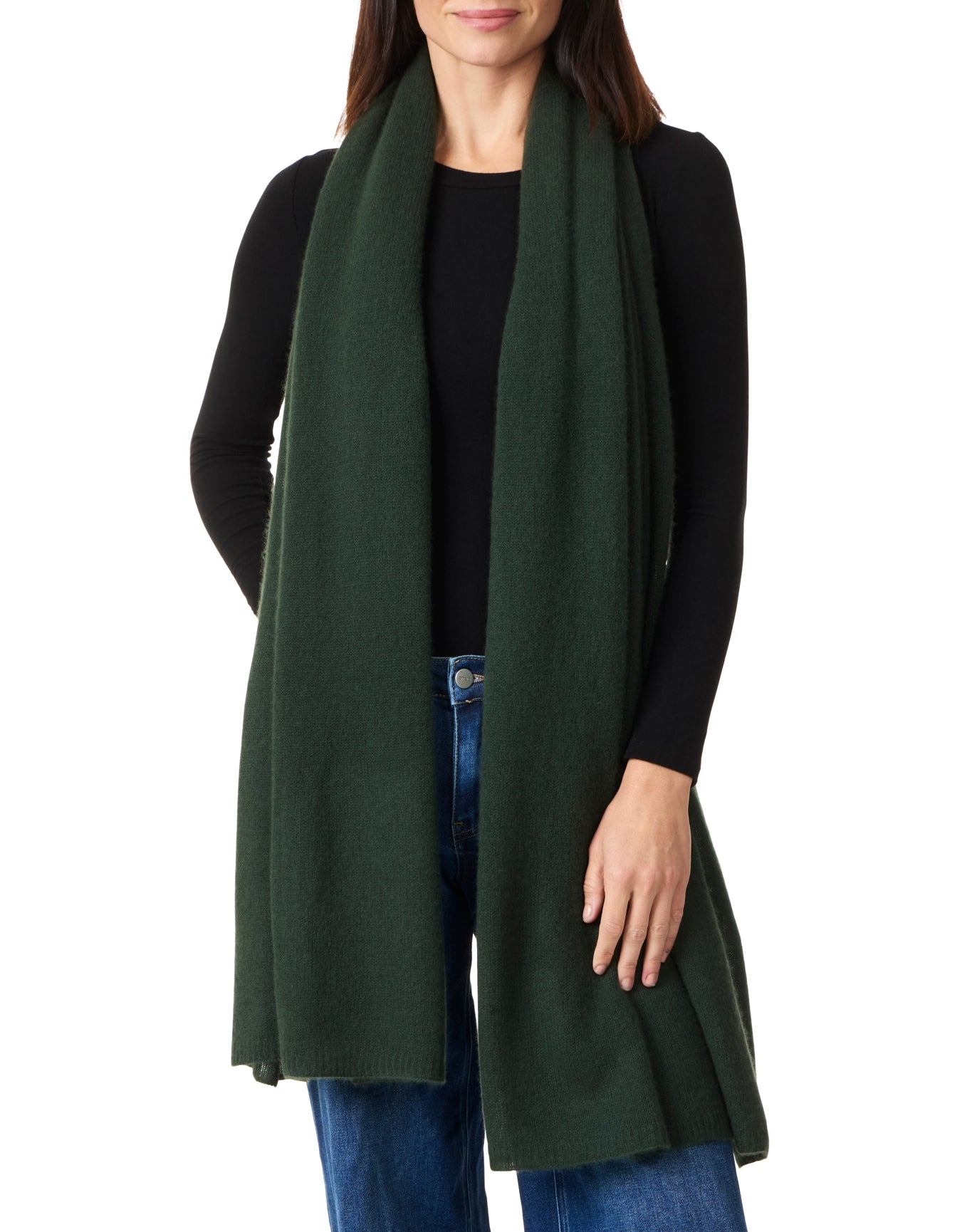 Amicale Cashmere | Women | Cashmere Feather Weight Travel Wrap | Green