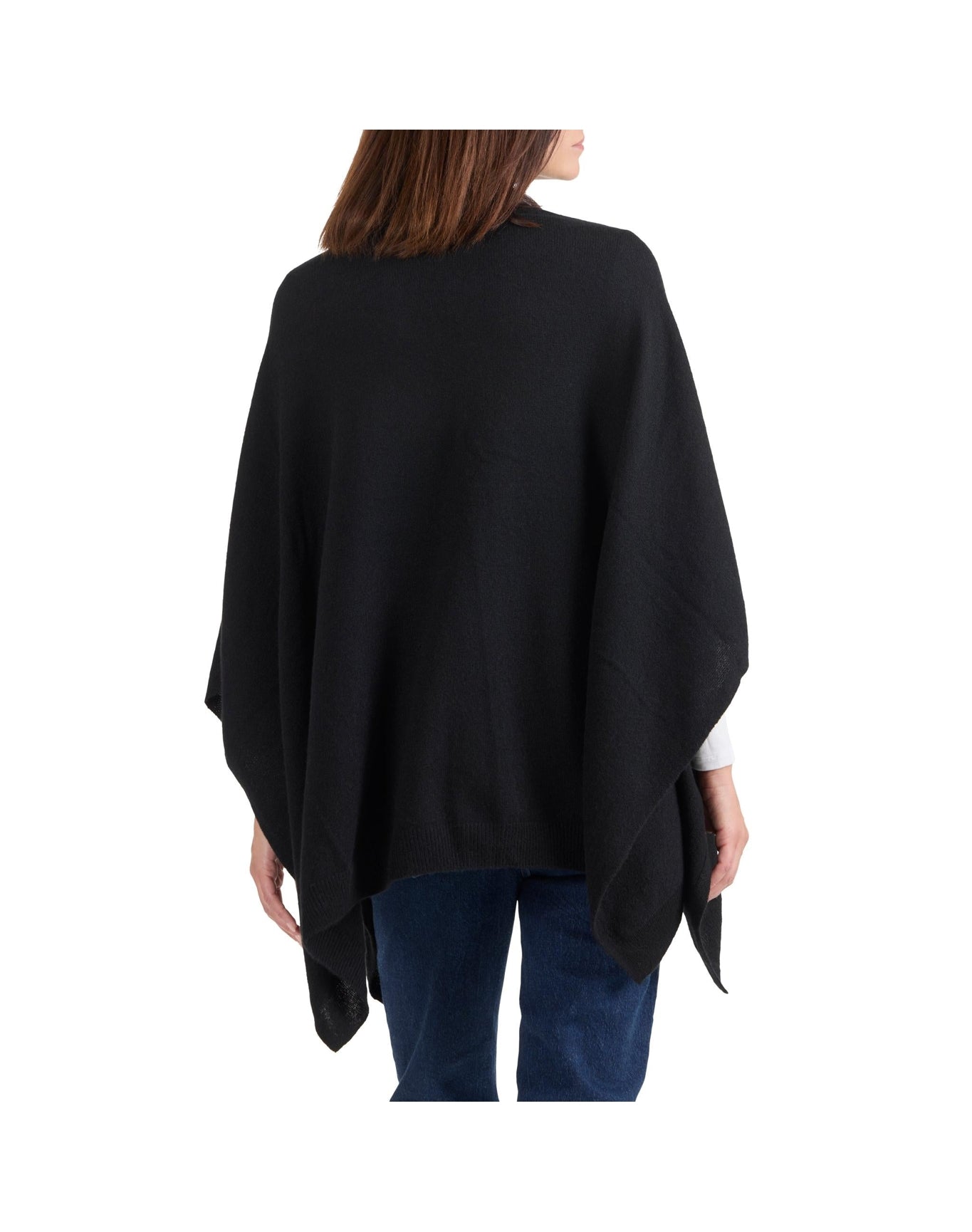 Amicale Cashmere | Women | Cashmere Poncho | Black V1