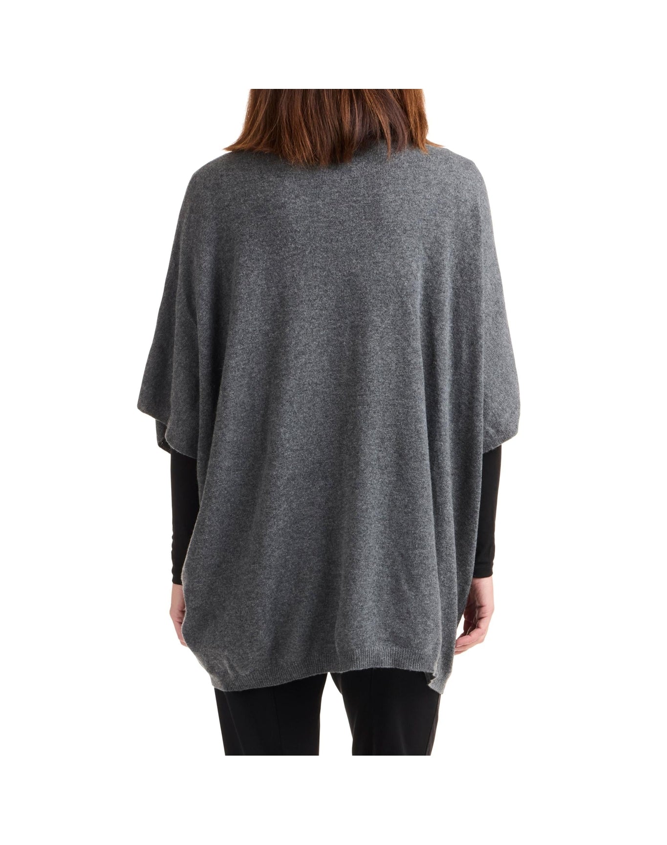 Amicale Cashmere | Women | Cashmere Poncho | Charcoal
