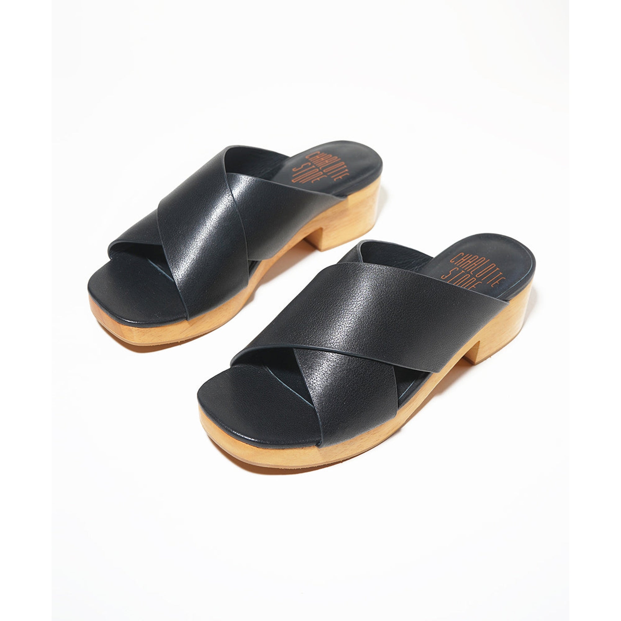 Amos Low Heel Clog Sandal | Black