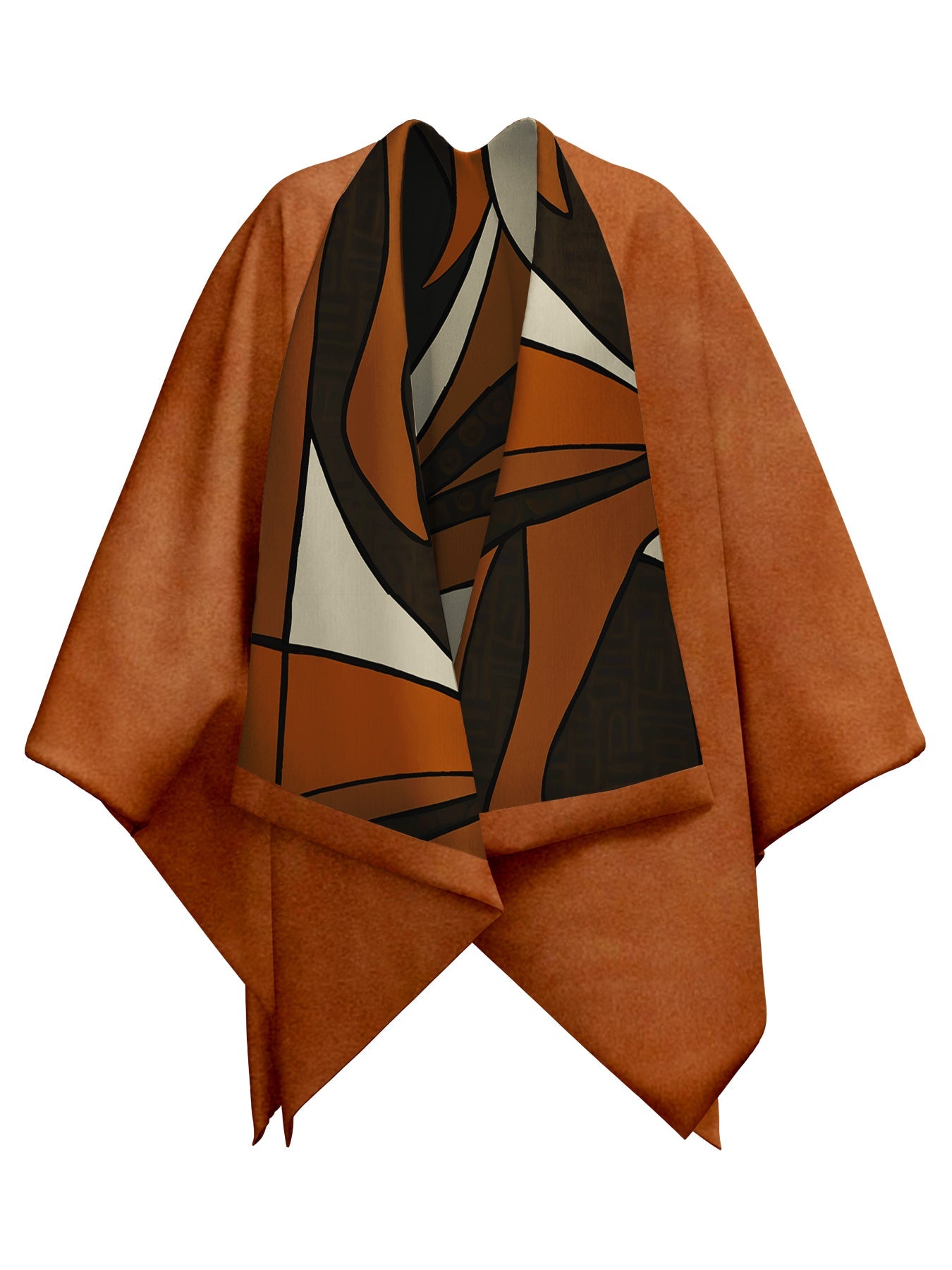 Amy Reversible Poncho | Chiado Rust
