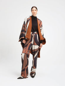 Amy Reversible Poncho | Chiado Rust