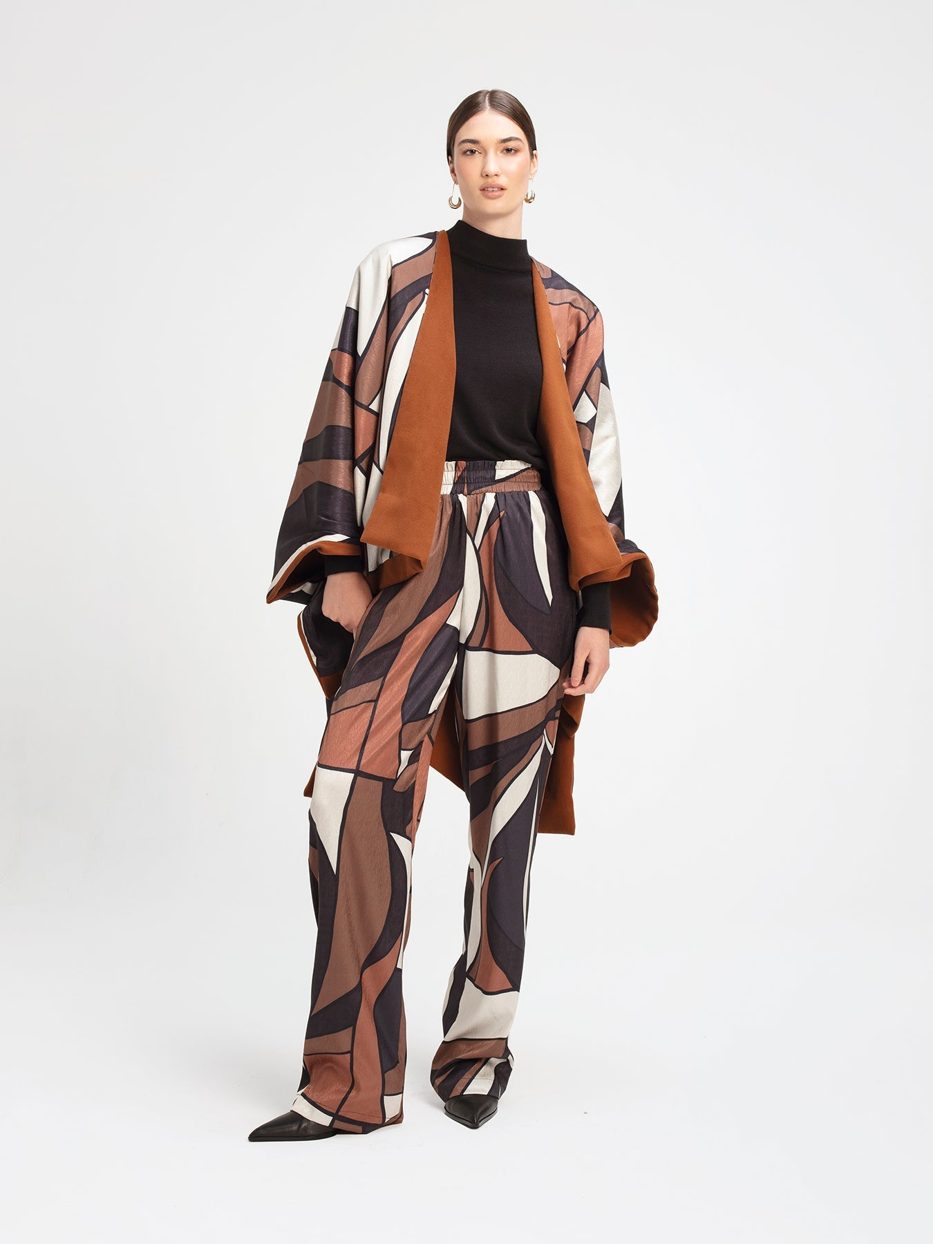 Amy Reversible Poncho | Chiado Rust