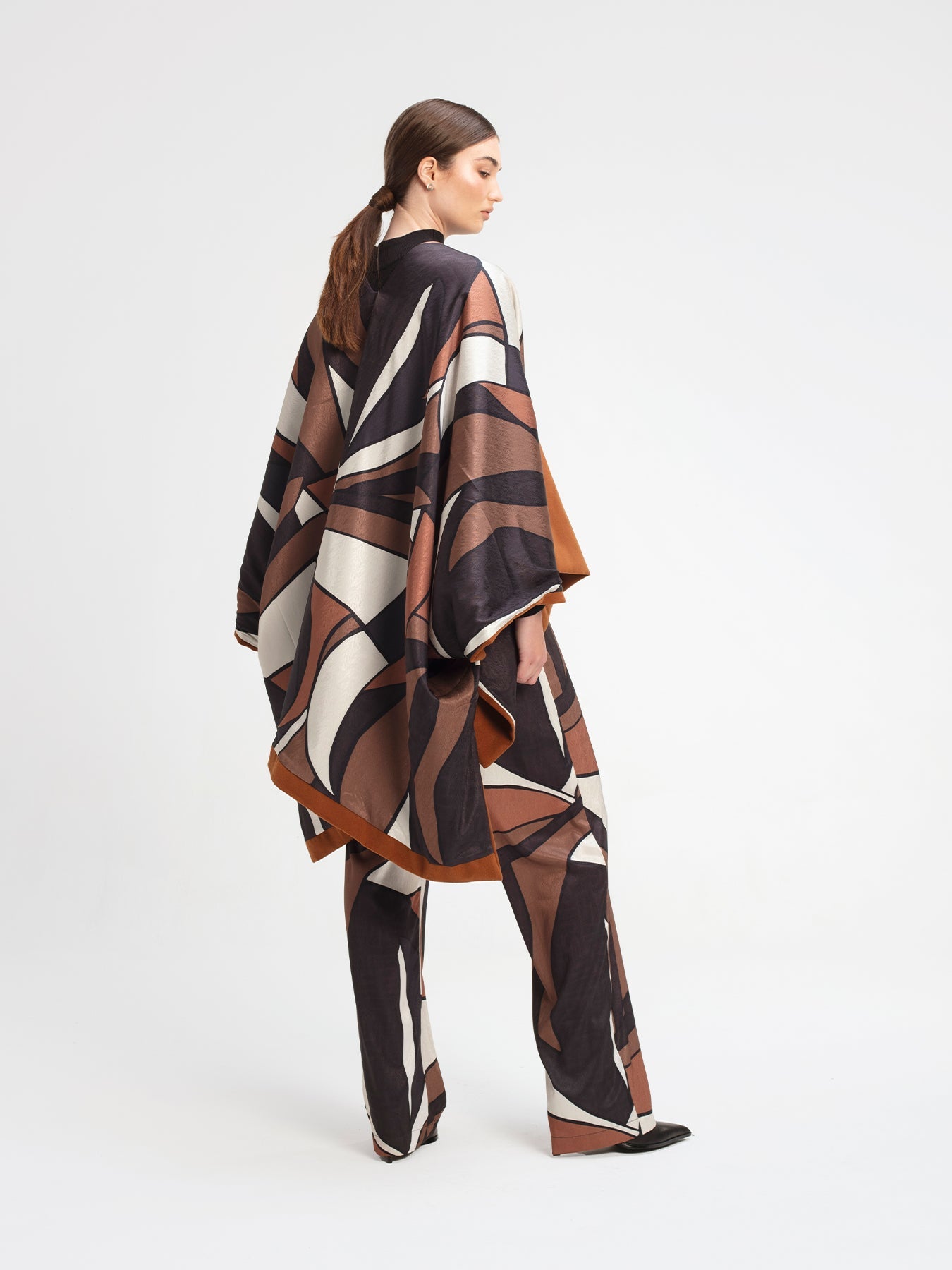Amy Reversible Poncho | Chiado Rust