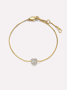 Ana Luisa Jewelry Bracelets Charm Bracelets Heart Bracelet Lana Pave Gold