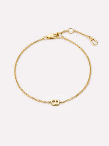 Initial Bracelet - Letter Bracelet | 14K Gold on Sterling Silver