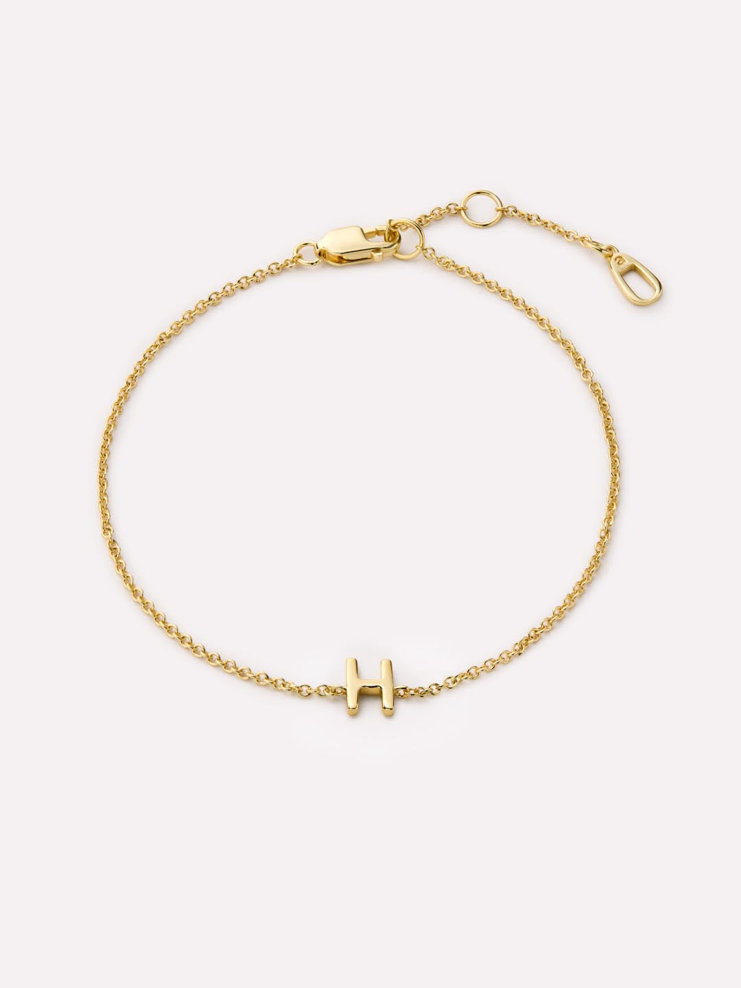 Initial Bracelet - Letter Bracelet | 14K Gold on Sterling Silver