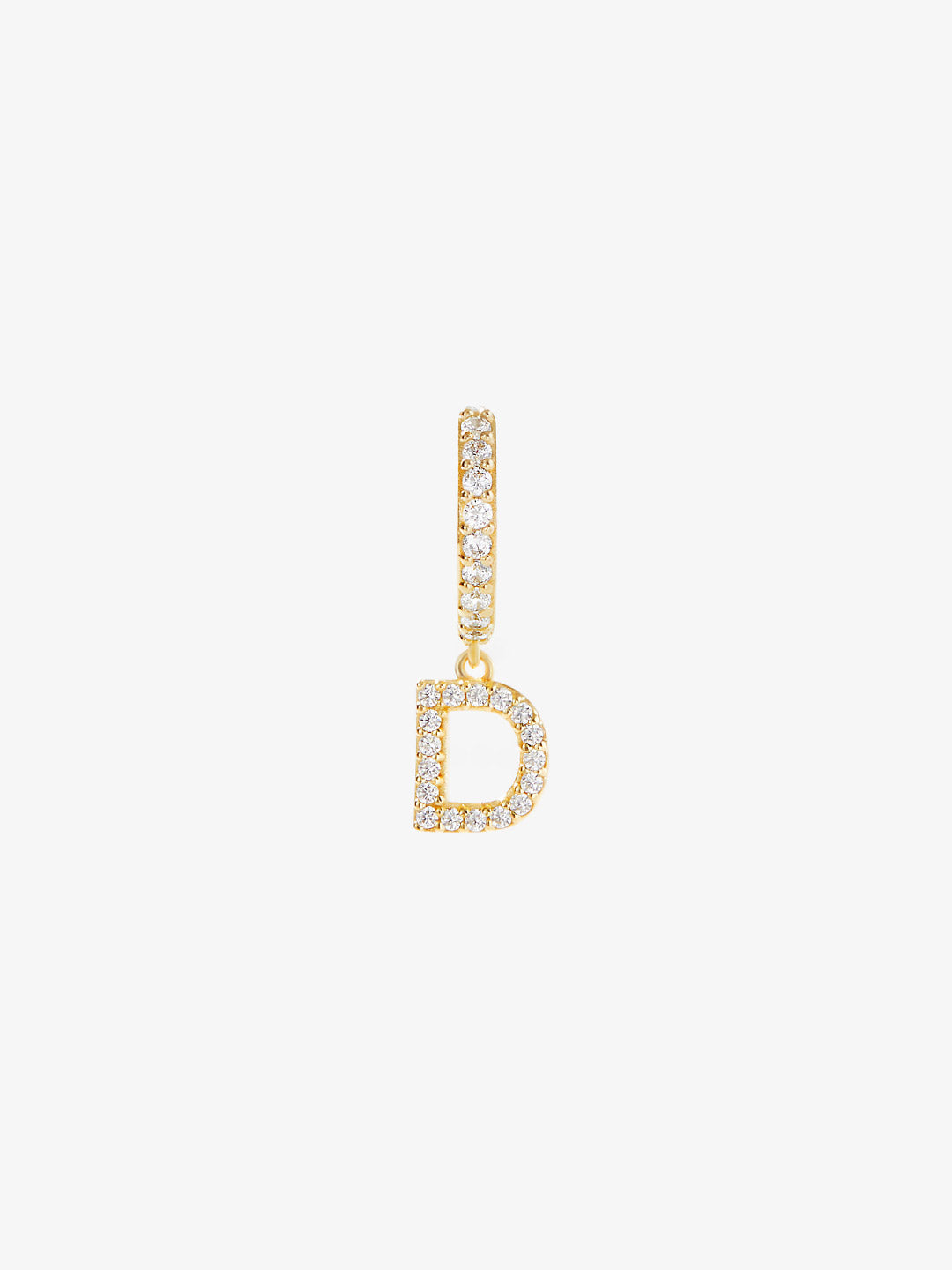 Ana Luisa Jewelry Earring Small Hoops Letter Hoop Earring Single Letter D Huggie Silver