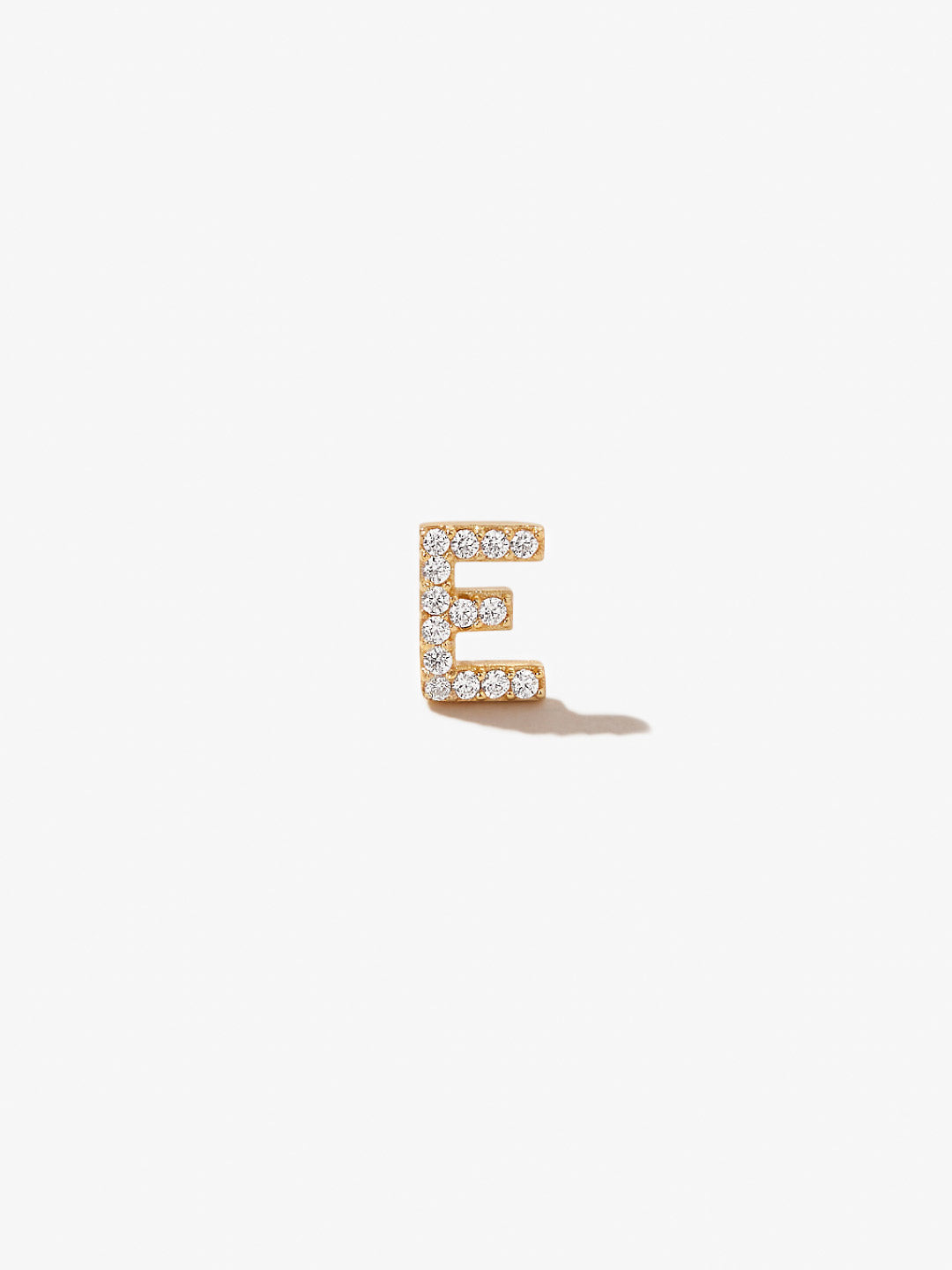 Ana Luisa Jewelry Earring Stud Letter Earring Single Letter Stud Silver - Letter E