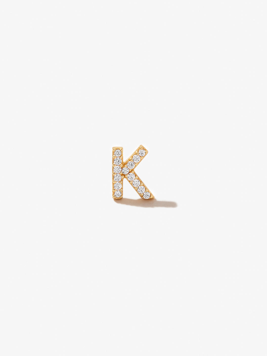 Ana Luisa Jewelry Earring Stud Letter Earring Single Letter Stud Silver - Letter K