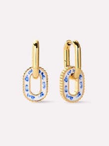 Ana Luisa Jewelry Earrings Drop Earrings Double Hoop Earrings Ash Double Marble Blue Gold