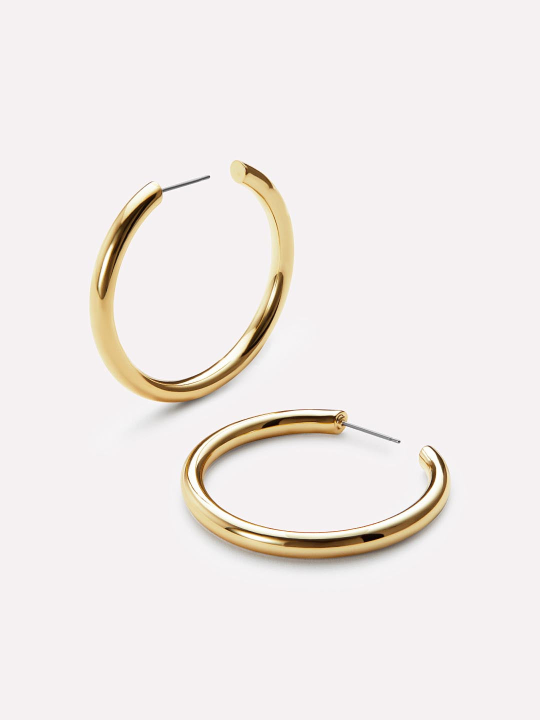 Tia Medium Hoop Earrings | 14K Gold on Brass