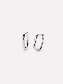 Ana Luisa Jewelry Earrings Hoop Sterling Silver Elongated Mini Hoops Rox Mini Silver