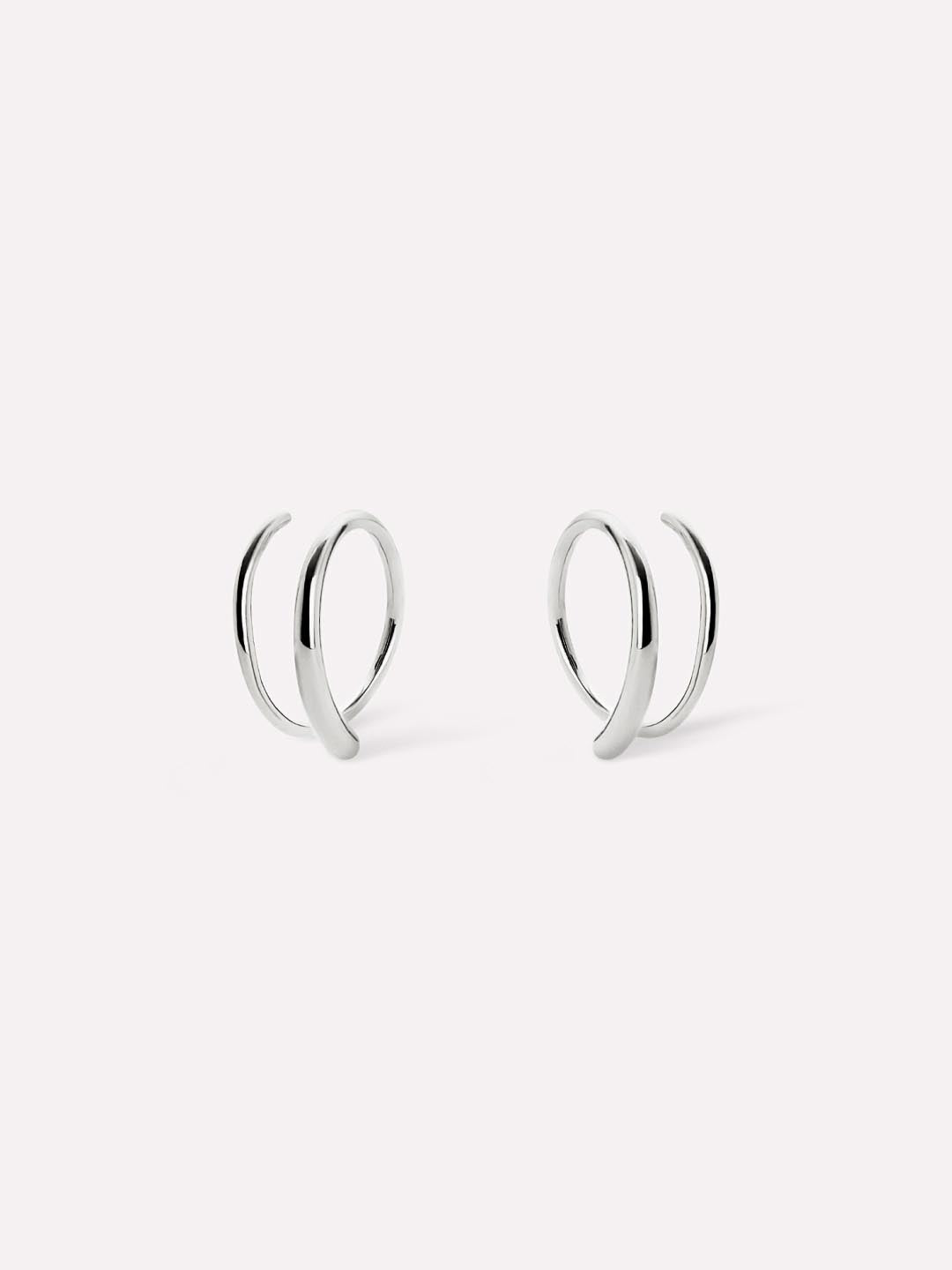 Harley Double Hoop Earrings | Sterling Silver