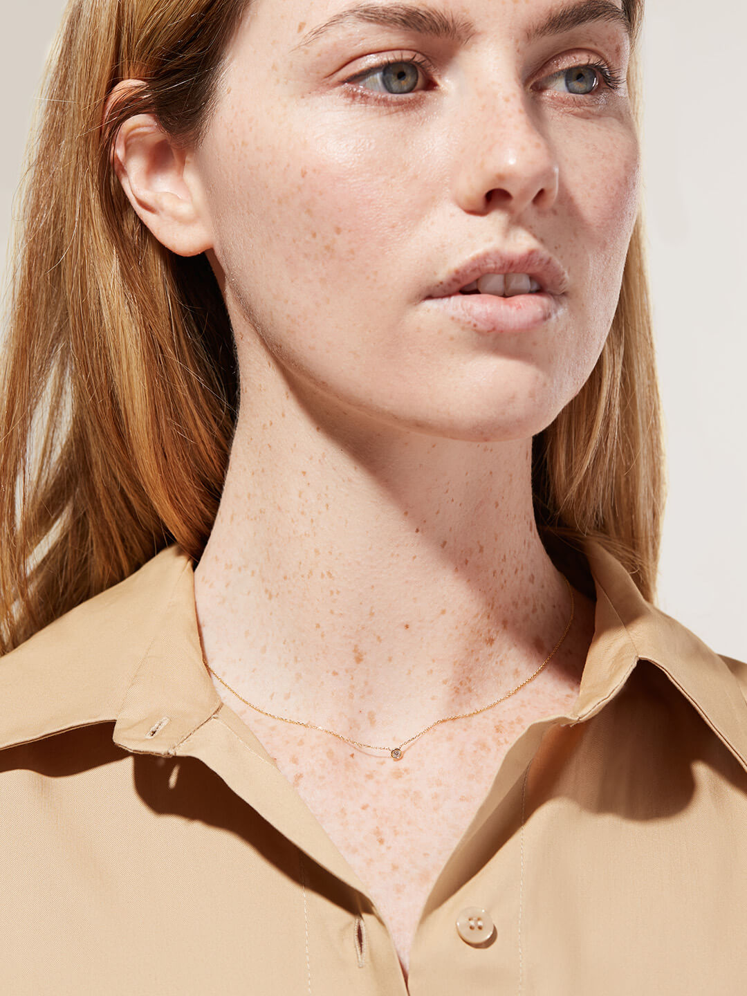 Diamond Jewelry - Diamond Necklace | 14K Gold on Brass